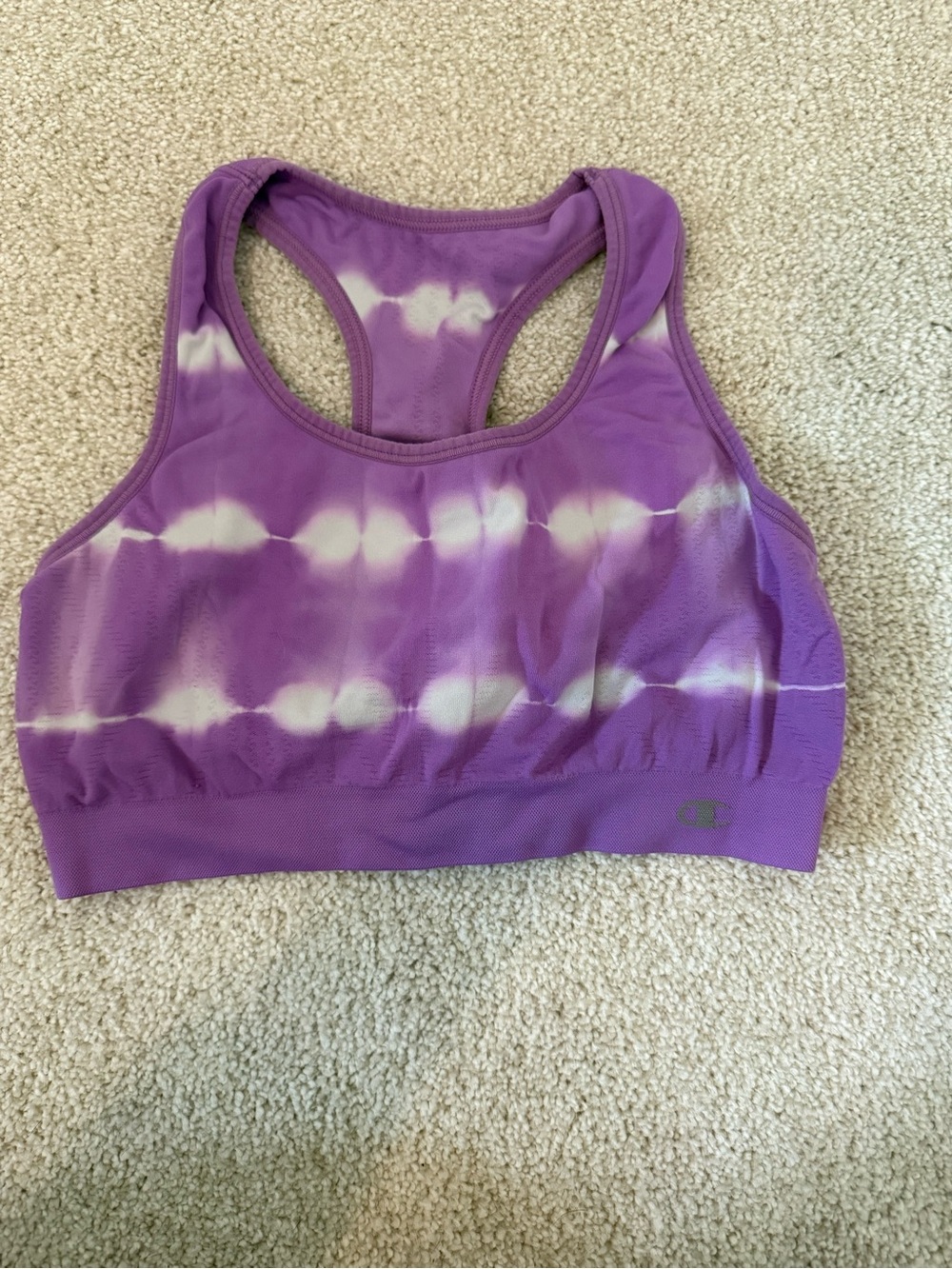 Champion Purple and White Tie-Dye Racerback